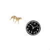 Golden Acrylic Cheetah Clock Sculpture Modern Minimalist Art Tabletop Centerpiece Decorative
