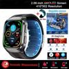 2026 New Men Airbag Air Pump ECG Blood Pressure Uric Acid Blood Fat Temp Health Monitor Bluetooth Call 2.06-inch AMOLED Smart Watch