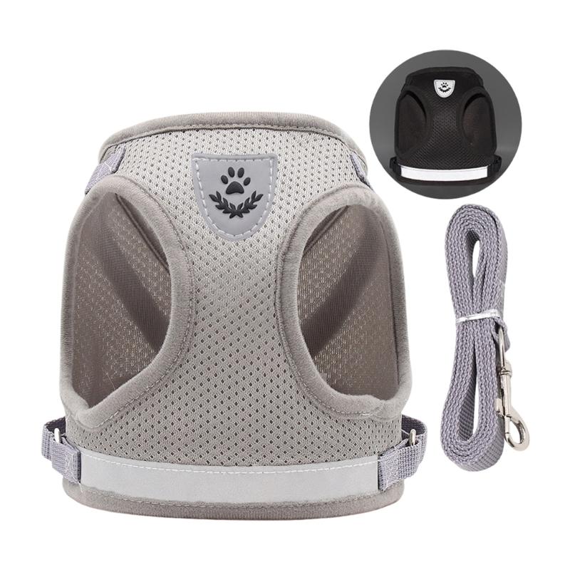 Breathable Dog Vest Harness Reflective Strap Comfortable Dog Harness for Small Pet Outdoor Activity Walking Accessory