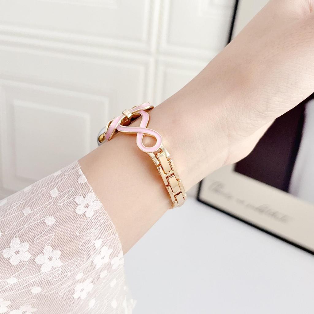 Compatible Strap for Huawei GT6, Xiaomi 9Pro, and Apple iWatch 9876SE: Drip Oil Bow Chain Style