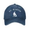 St Barth Segelboot Baseballkappe Gewaschene Baseballkappe