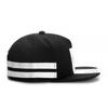 Tres Slick Cap Black Hip Hop Baseball Cap Flat-Brimmed Hat Fashion Summer Sun Hat