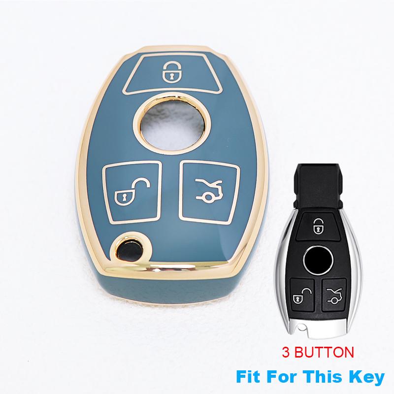 Tpu Auto Shell Car Key Case Cover Holder For Mercedes Benz Gls Gla Glk Glc Cls A B C E Class Cla Amg W212 W463 W176 W204 W205