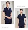 Women's Black Short-Sleeve Suit Jacket – Summer Lightweight, Elegant, Slimming, Professional Wear