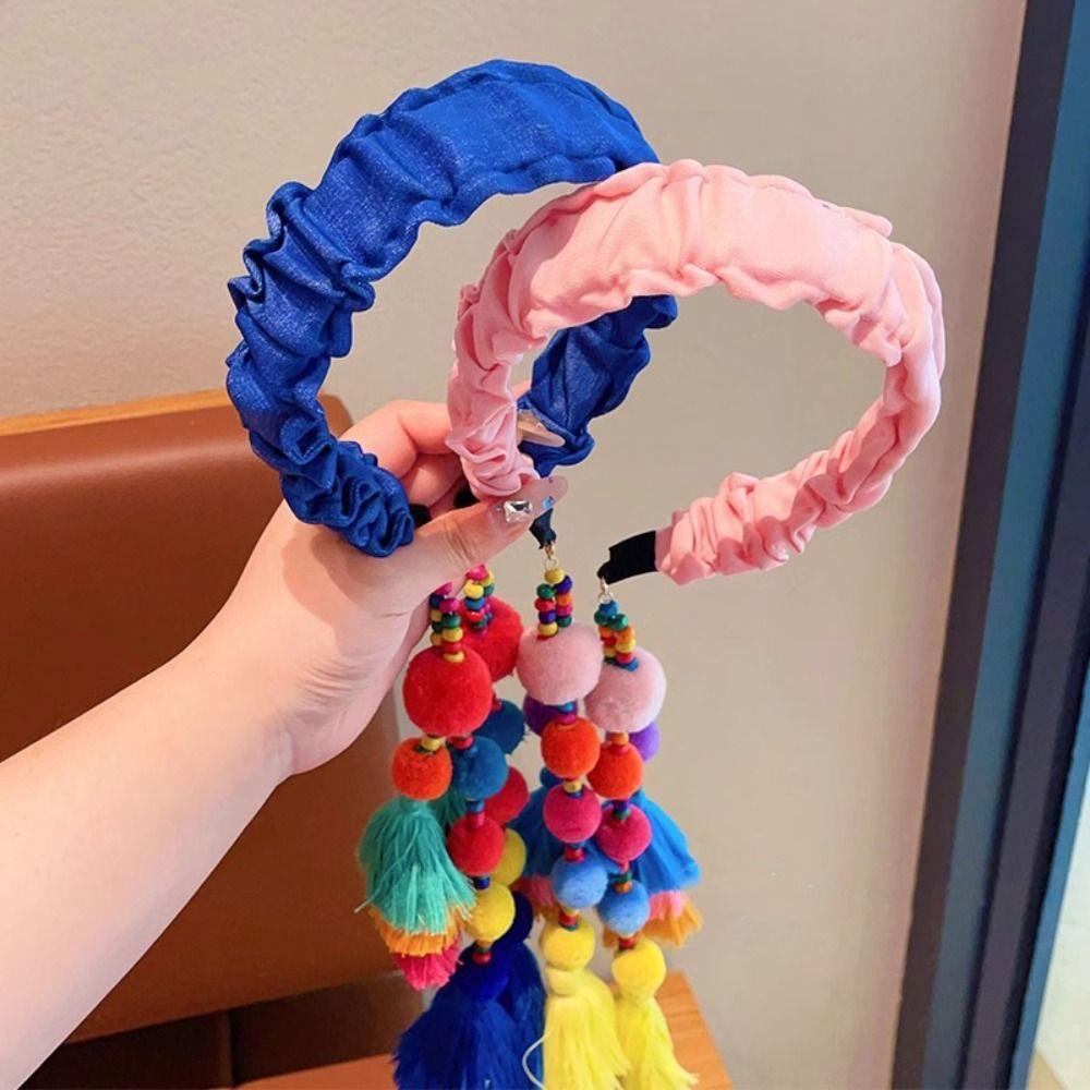 Cloth Tassels Hairdband Exotic Bohemian Headbands Vintage Ethnic Style Headband  Hair Accessories