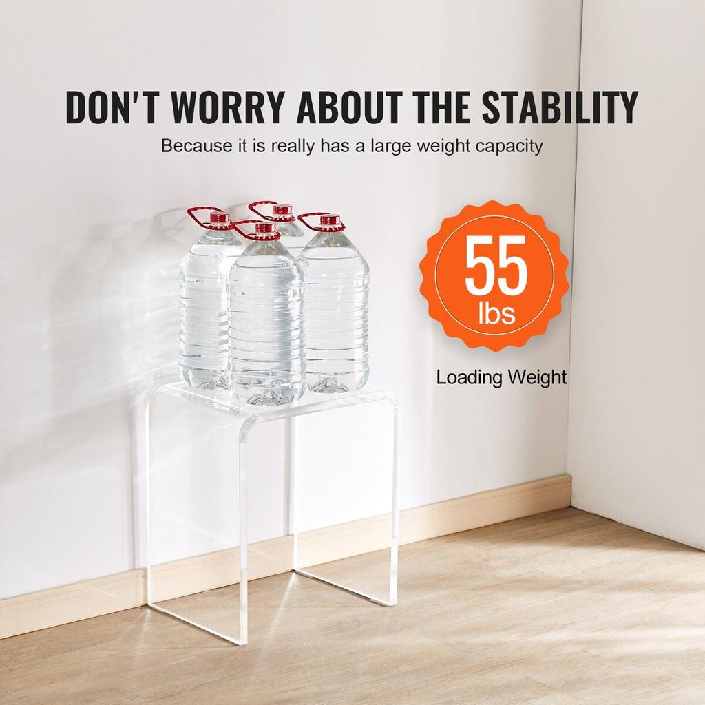 Acryl-Beistelltisch, C-förmiger Lucite-Beistelltisch, Klarer Acryl-Beistelltisch für Getränke, Essen, Snacks, verwendet in Wohnzimmer, Schlafzimmer und Arbeitszimmer