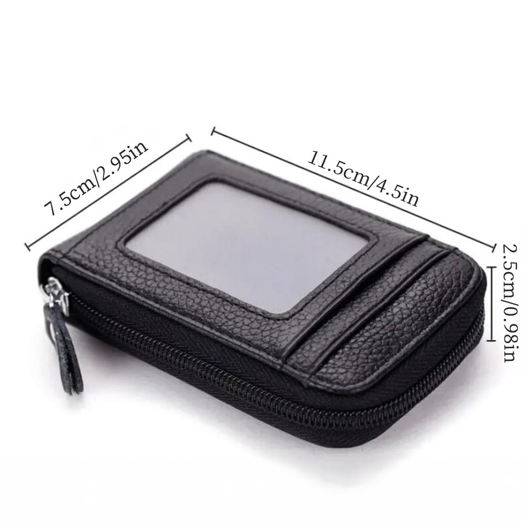 1/2/4 STÜCKE Kreditkartenetui PU-Leder Kartenhalter Tragbar Kurz Bankkartenhülle Organizer-Kartenetui Herren Damen Reißverschlusstasche Geldbörse