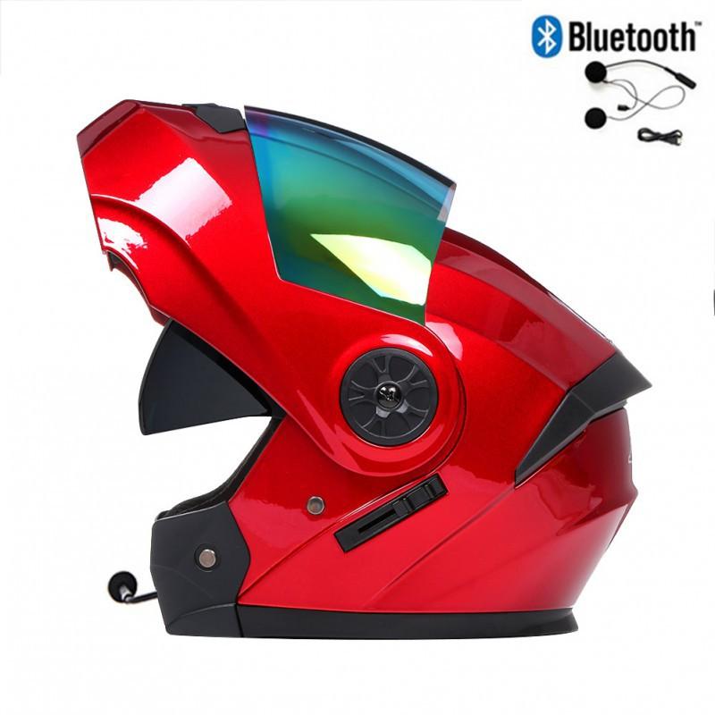BLD Electric Bicycle Helmet Motorcycle Full Double Lens Exposed Universal Riding All Seasons