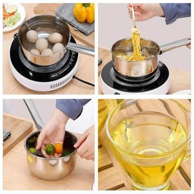 Olla de acero inoxidable para espesar, antiadherente, con asa, para leche, olla caliente, utensilios de cocina para el hogar