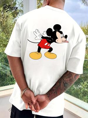 Disney Mickey Creative Cartoon Printed Tshirt Summer 2026 New Mens and Womens Street Hip Hop Casual Loose Short Sleeve Top