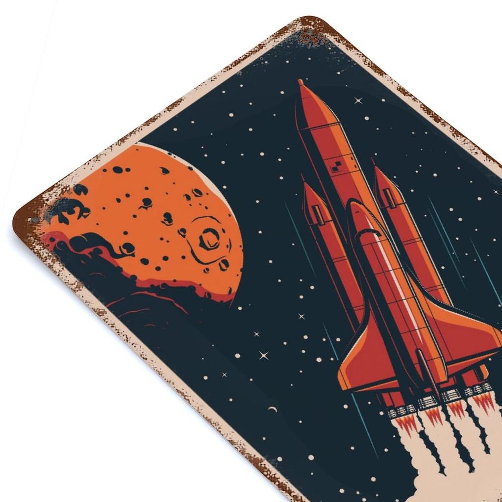 1PC Vertical Rustic Patina Tin Wall Plate, Antique Metal Poster, 20x30cm or 30x40cm, Vintage Display for Cafe Bar Garage Home or Office Decor