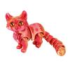 Yousheng 2Pcs 3D Printed Cat Figurine Movable Joints Cat Figure Articulated Animal Model Fidget Toy Home Office Bookshelf Desktop Decoration Ornament