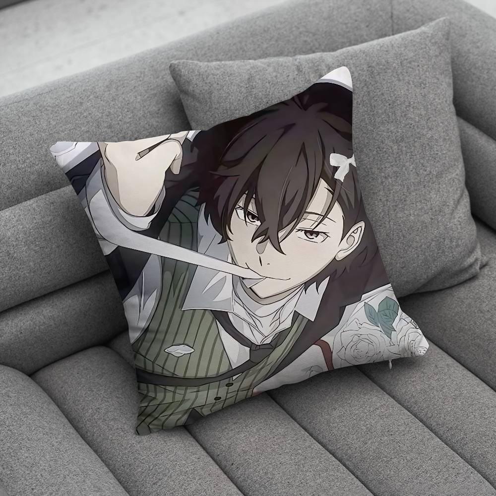 Cartoon Character Dazai OOsamu Pillow Case Pillowcase Home Sofa Cushions Car Cushions Pillowcover Office Pillowshell Pillow