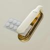2 in 1 Portable Easy Pill Extractor & Layered Organizer 4 Grids Pills Container Storage Portable Travel Pill Box 7 Day Organiser