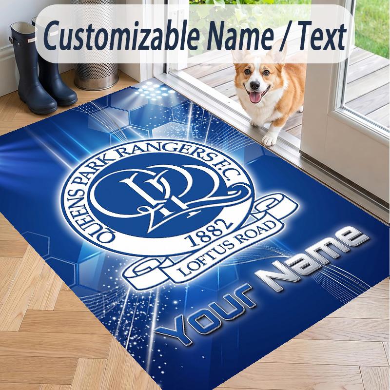 Custom Text Printed Rug Queens Park Rangers FC Non Slip Floor Carpet For Home Room Decor