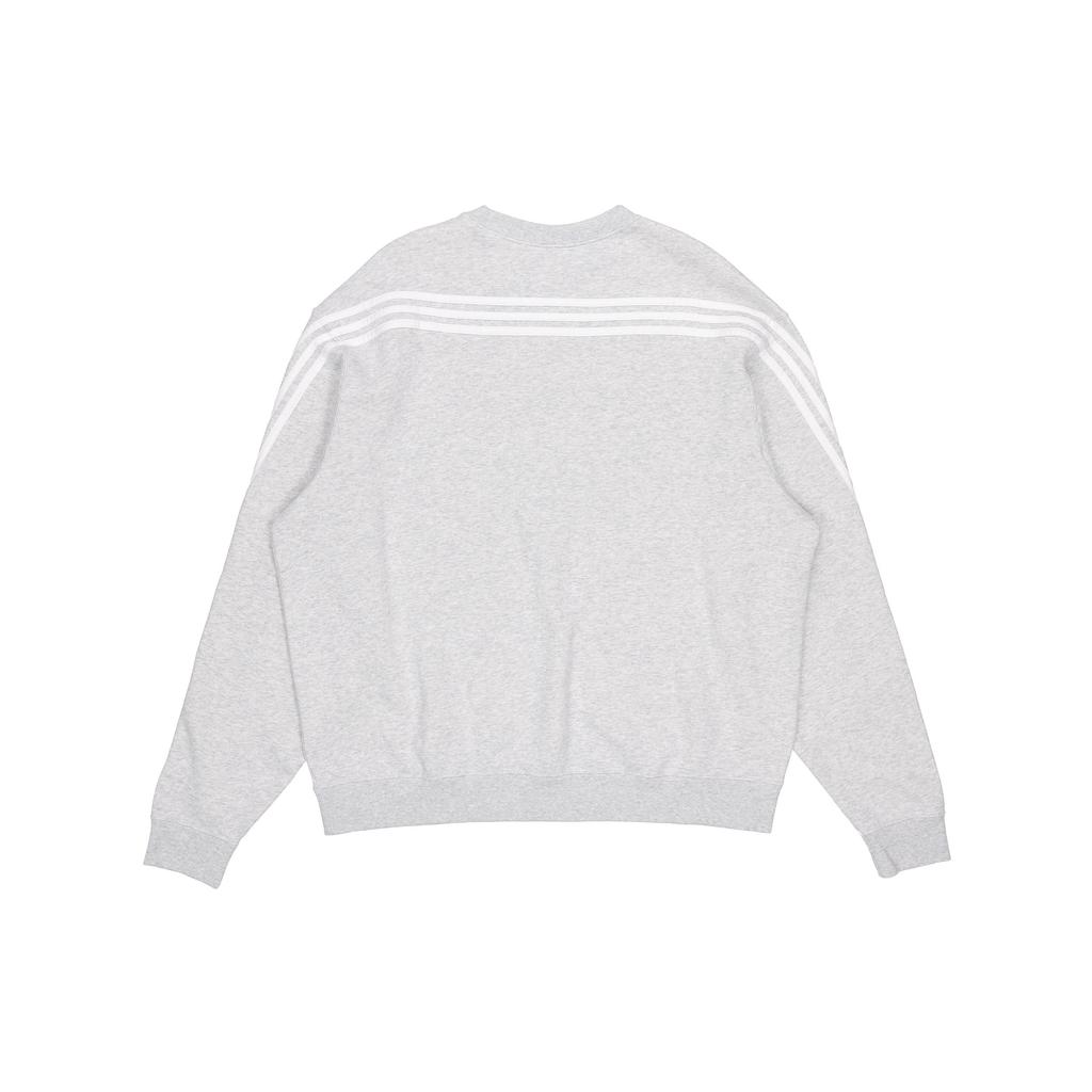 Adidas Originals Trefoil Stripe Loose Crew Neck Sweatshirt Men Tops Medium-Grey FM1520