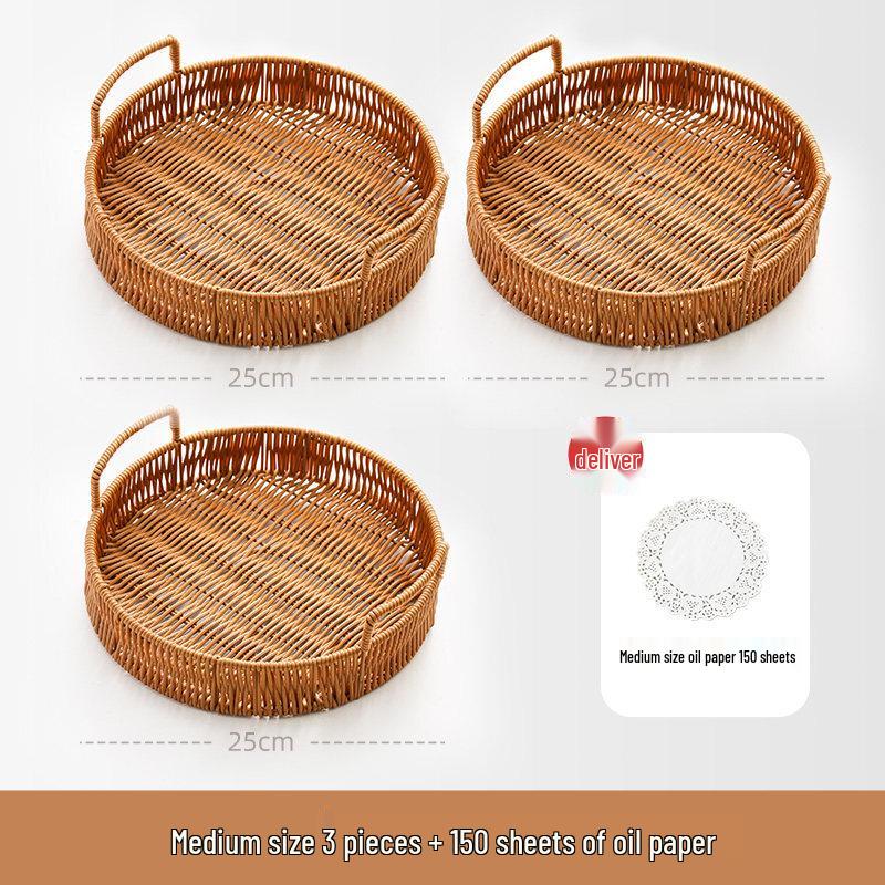 Chinese Style Bamboo Serving Basket Set