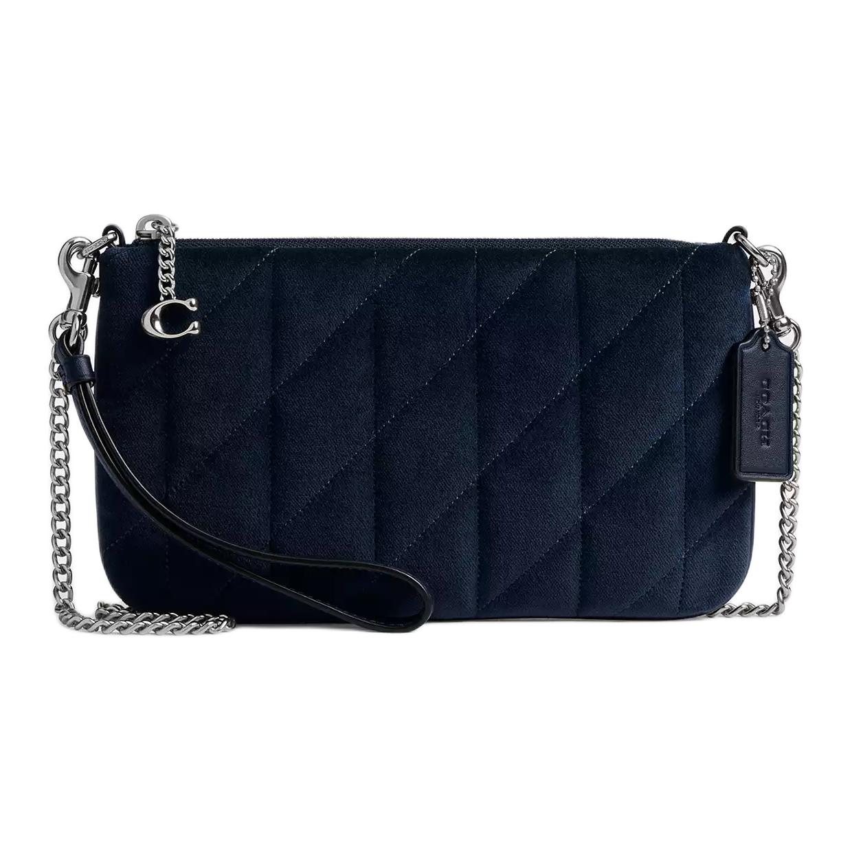 

Coach Medium Velvet Crossbody Shoulder Bag With Silver Hardware And Zipper Closure Women bags Black CW583-LHVDQ Basic Set (Bag+Dust Bag)