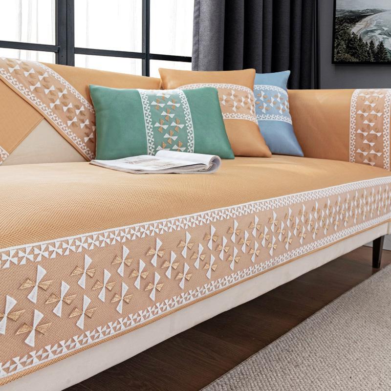 Ice Silk Sofa Cushion Summer Summer Non-Slip Sofa Cover Cushion Simple Modern Summer Mat Cover Cloth