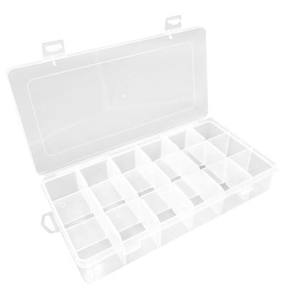 18 fack Plastindelad Snacksbox med lock Stapelbar Behållare för Frukt och Grönsaker med 18 Små Löstagbara Lådor