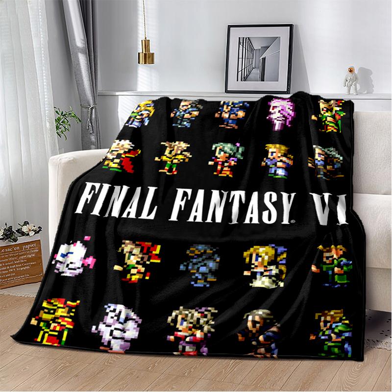 2025 New Style Final Fantasy Games Cloud Tifa Aerith Sephiroth Blanket,Soft Throw Blanket for Home Bedroom Bed Sofa Cover Kids
