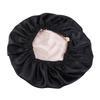 Satin Bonnet Beanie Hat Double Layers Satin Dome Cap for Head Wrap Cover with Neat Stitches Invisible Elastic Band