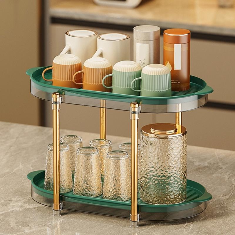 Small Cup Drainer Rack with Two Layer Double Layer Cup Holder Drainer Rack Suitable for Home or Office Cup Management
