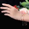 2026 Creative Exquisite Hand Jewelry Micro-inlaid Zircon Shiny Single Row Curved Bracelet Adjustable