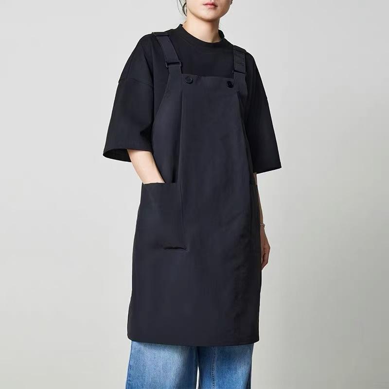 

Anti-splashing apron pet shop manicure restaurant coffee shop home l work clothes men and women чёрный