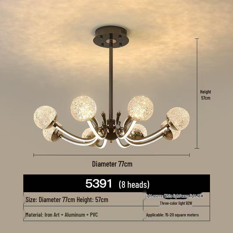 Modern Minimalist Nordic Chandelier: Elegant Mushroom Lighting for Living Rooms, Dining Tables, and Bars