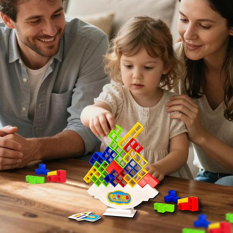 Building Blocks Bricks Toy Falling Block Puzzle Balance Stacking Tower Tabletop Game For Party Family Gift For Adult & Kids