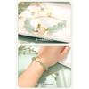 Women S Rabbit Bracelet Gold Plated Jade Bead Chinese Style Handmade Gift