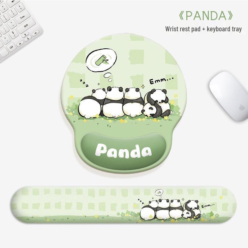 Cute Happy Fishing Wrist Support Mouse & Keyboard Pad for Office