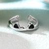 Pink Cute Cat Ear Ring For Women Cats Paw Embrace Tightly Opening Finger Rings Ladies Party Birthday Jewelry Accessories
