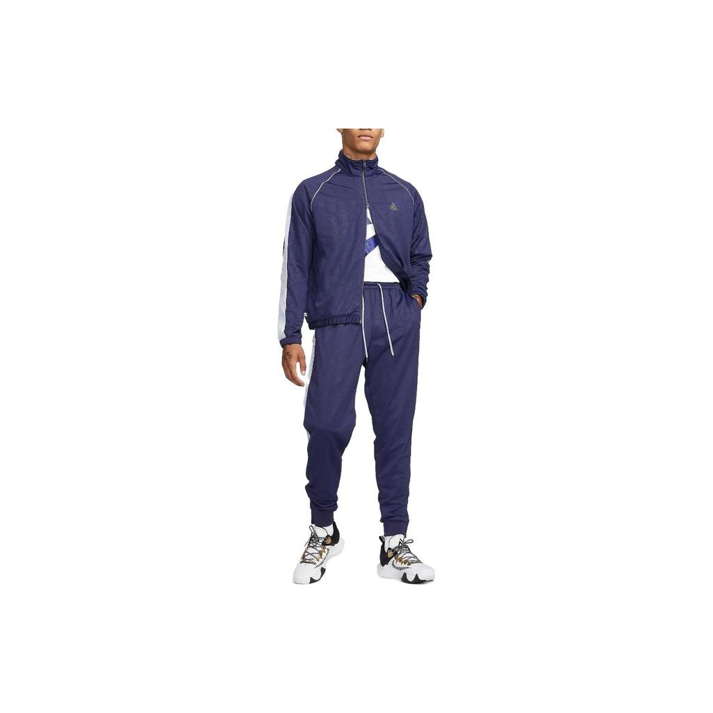 Nike Color Block Drawstring Casual Jogger Knit Pants Men Bottoms Blue DQ5664-498