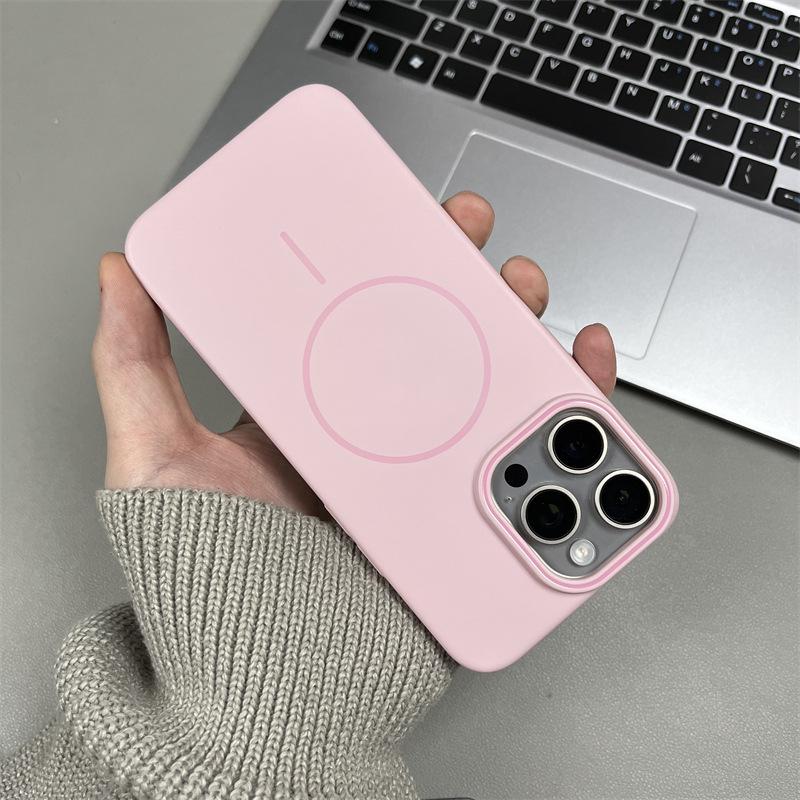Ultra Thin PC Matte Thin Ring Magnetic Suction Suitable for IPhone 16 Apple 14 Mobile Phone Case 15 ProMax New Protective Case