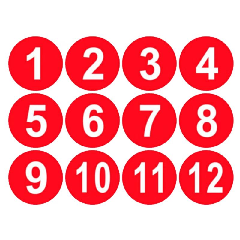 BYaf-31 Waterproof PVC Number Stickers 10 CM