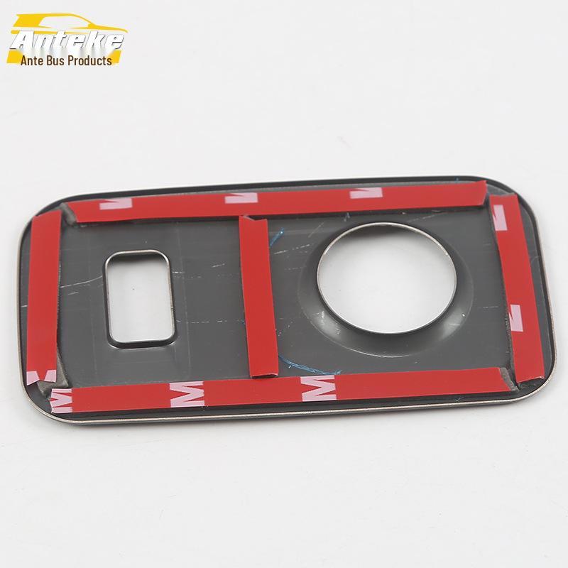 Compatible with 18 Models: 360 Stainless Steel Headlight Control Decorative Frame & Adjustment Button Patch Accessories