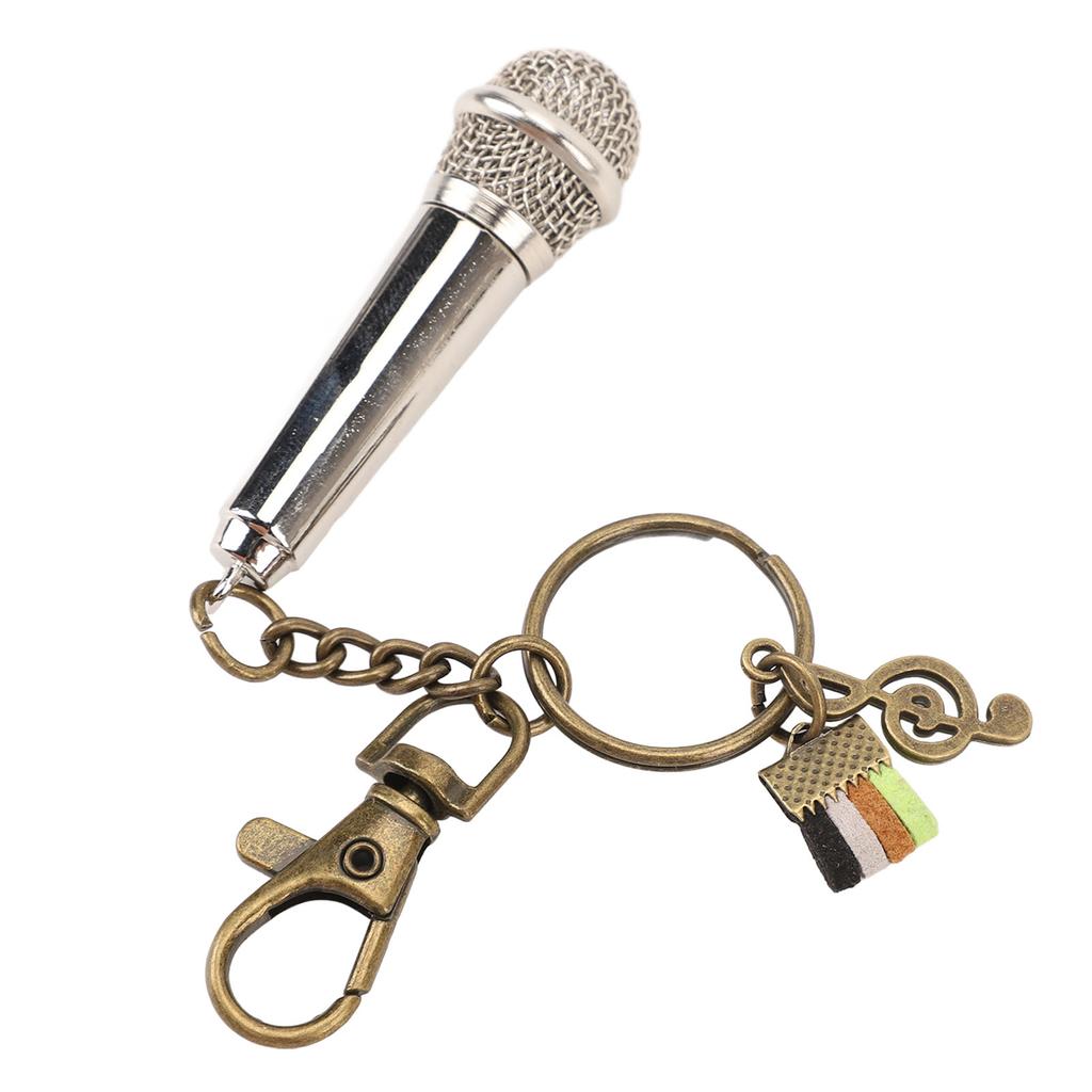 Miniature Mic Model Lifelike Decoration Exquisite Musical Instrument Ornament for Desk Display Shelf