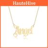 Stylish Angel Alphabet Necklace With Dainty Lock Chain Unique Fashion Jewelry For Women In Trendy Designs