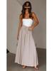 Euro-American Summer Wide-Leg High-Waisted Women's Culottes with Elastic Waistband