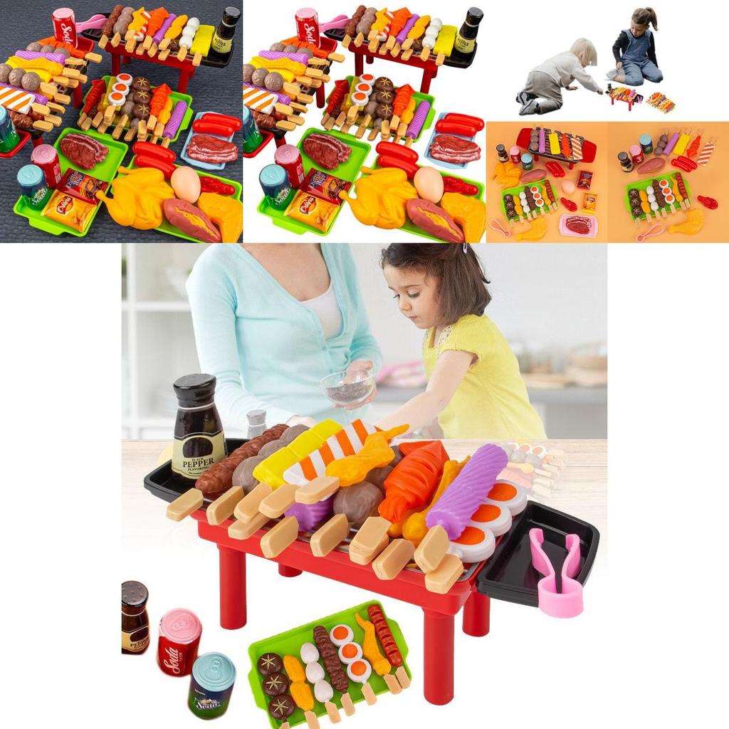 Colorful Barbecue Pretend Play Food Kids Toy Set For Imaginative Kitchen Fun