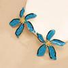 Personalized design drip alloy polka dot multi-color flower stud earrings versatile temperament jewelry