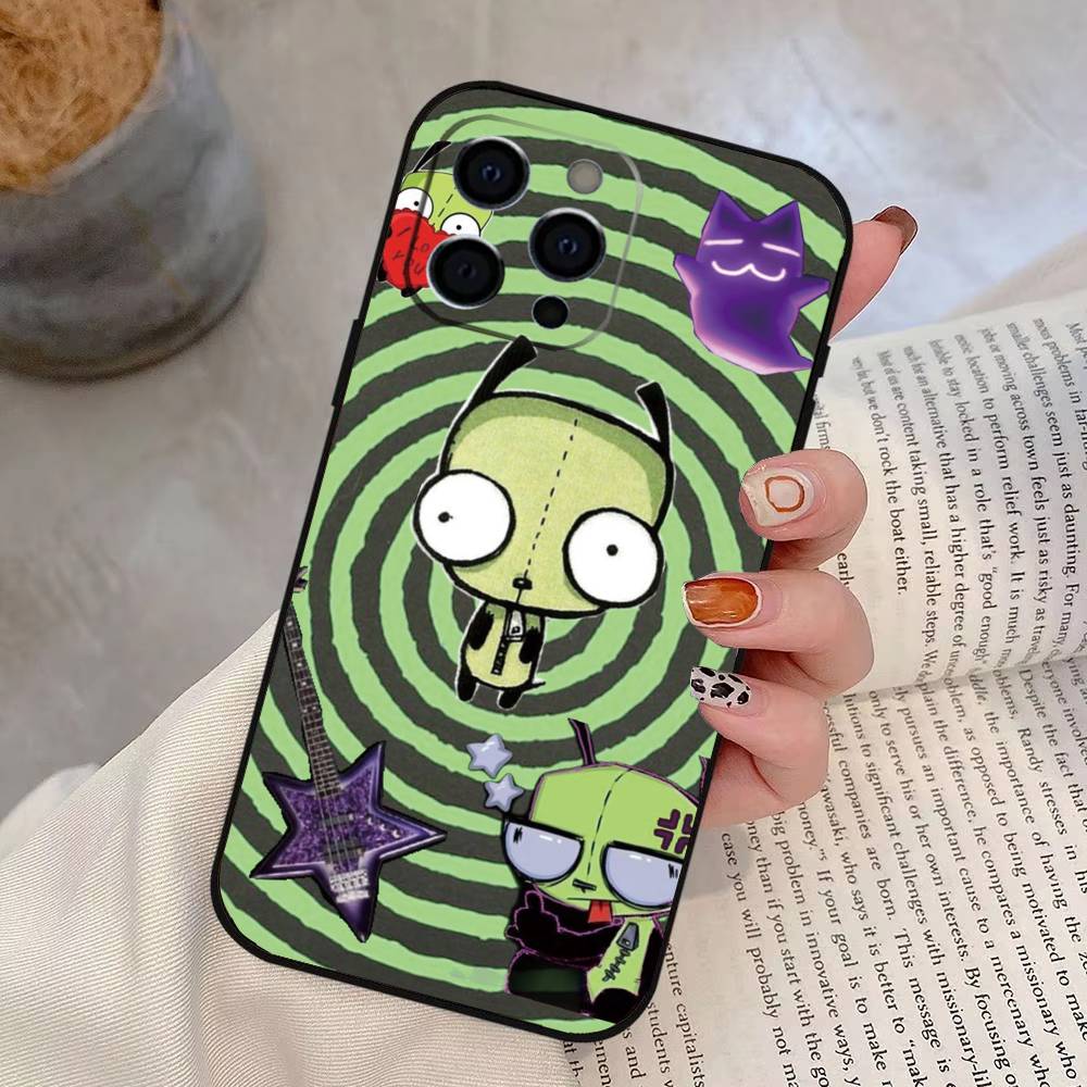 

Madness Invader Z-Zim Gir Phone Case For iPhone 17,16,15,14,13,12,11 Plus,Pro Max,XS,Soft Silicone Black Cover iPhone16Plus