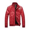 Men's Spring Autumn New Motorcycle Leather Jacket Baseball Collar Stand Up Collar Handsome Casual Stylish Top