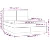 VidaXL Slatted Bed Base with Mattress and LED, Upholstered Bed, Double Bed, Adult Bed for Interior Bedroom, 3136078