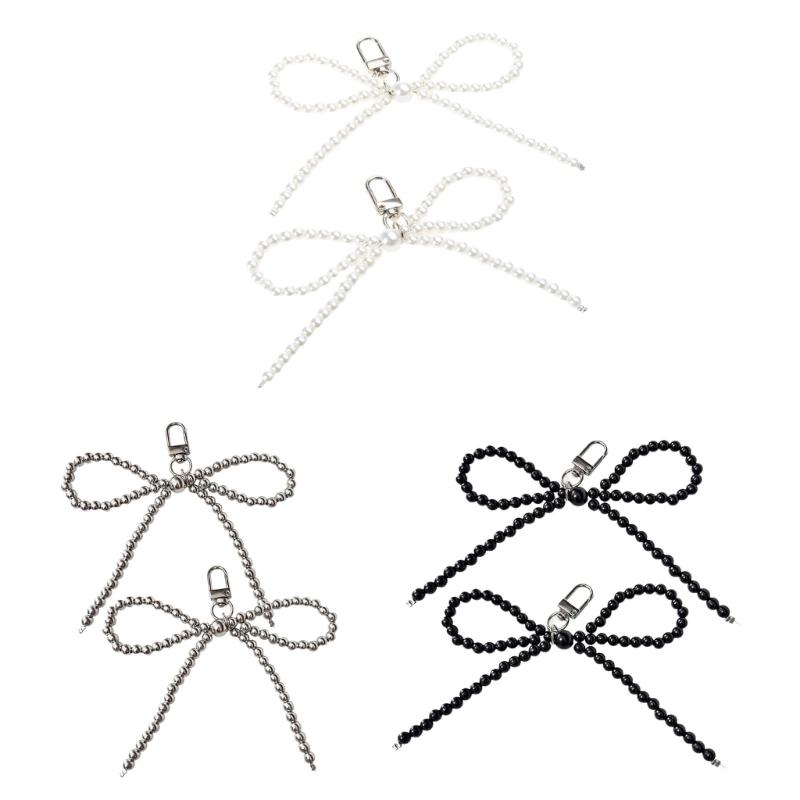 Bowknot Phone Charm Strap Keychain Phone Lanyard String Women Bag Pendant Gift