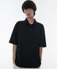 [Cooltandard] Oversized Pique Polo Shirt [Black]