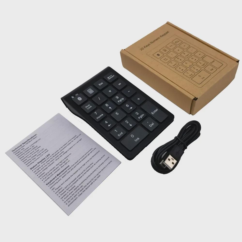 Bluetooth 5.0 Numeric Keypad with Wired & TYPE-C Charging Dual-Mode