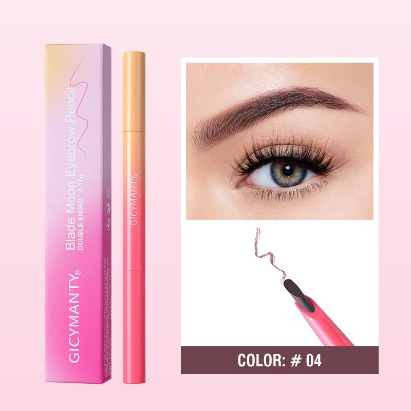 Dual End Eyebrow Pencil with Brush Waterproof Natural Long Lasting Eyebrow Makeup Pen